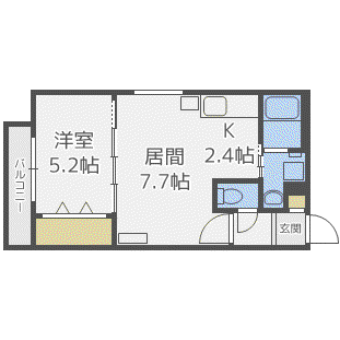 プルミエ栄通19(1LDK/3階)の間取り写真