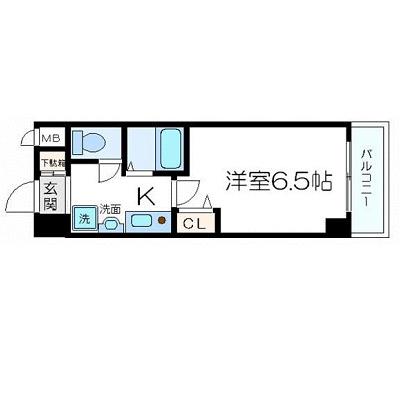 エスリード福島第3(1K/5階)の間取り写真