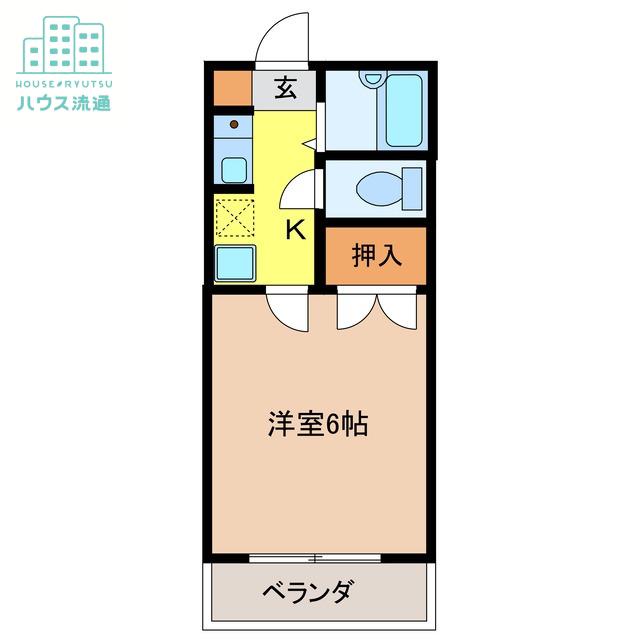 そよ風5番館(1K/2階)の間取り写真