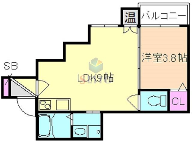わいわいライン淡路(1LDK/1階)の間取り写真