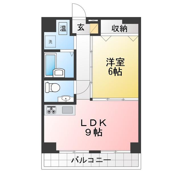 蓮根ペガサスビル(1LDK/3階)の間取り写真