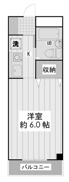 Dエスト東野(1K/1階)の間取り写真