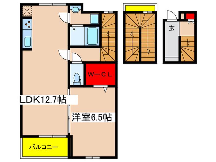 サンリット王禅(1LDK/1階)の間取り写真
