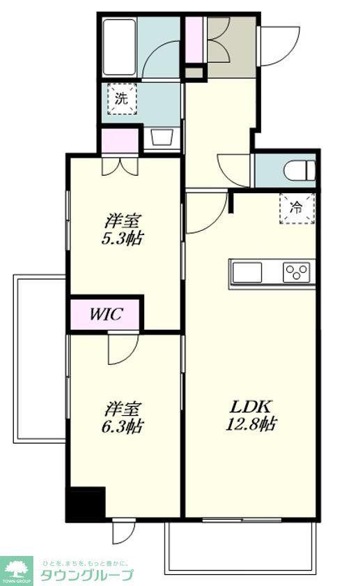 ロイジェント戸越銀座(2LDK/3階)の間取り写真