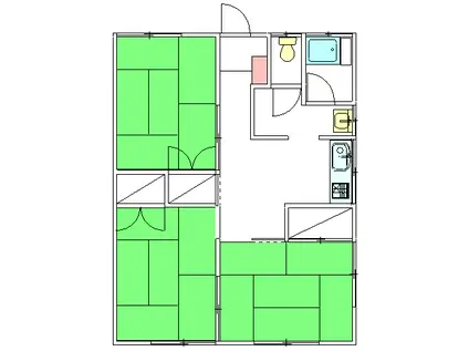 コーポ・ゴリ(3DK/2階)の間取り写真