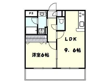 ツインステージ(1LDK/1階)の間取り写真