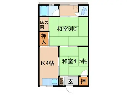 コーポ湊(3K/3階)の間取り写真