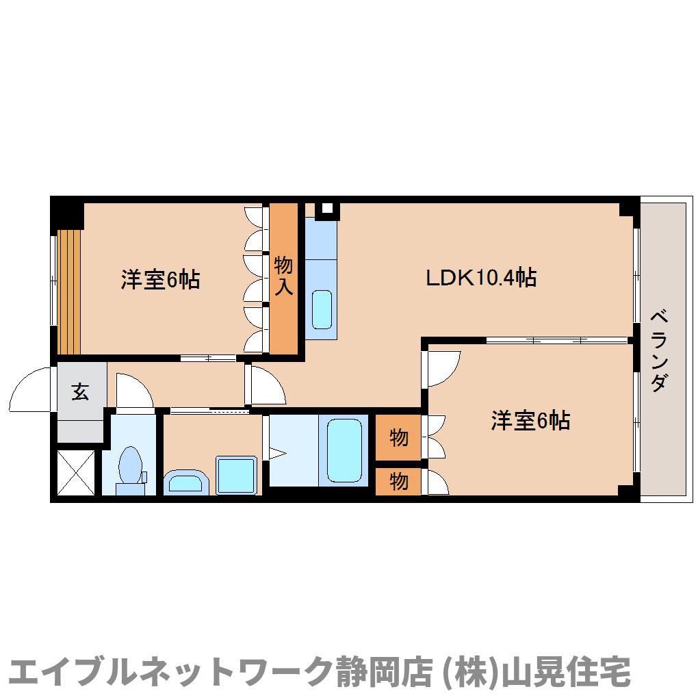 プランドール(2LDK/2階)の間取り写真