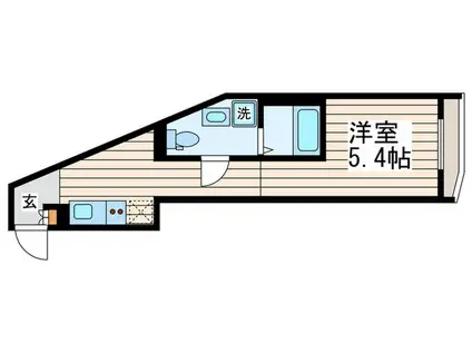 カフェック桜台(ワンルーム/2階)の間取り写真