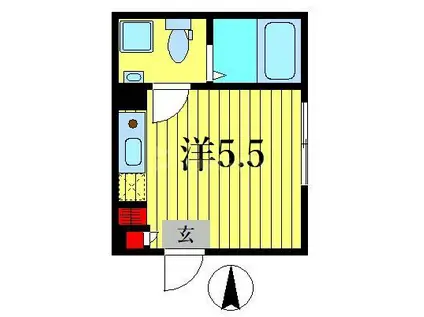 EPICER柴又(ワンルーム/2階)の間取り写真