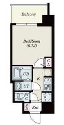 S-RESIDENCE新大阪RIDENTE(1K/6階)の間取り写真