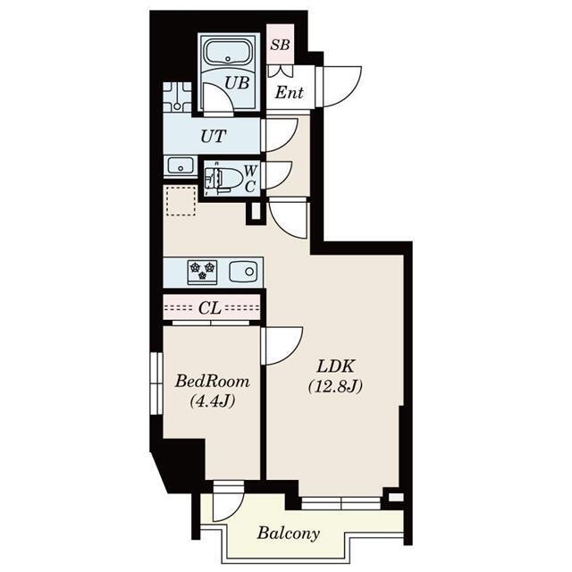 S-RESIDENCE新宿若松町(1LDK/7階)の間取り写真