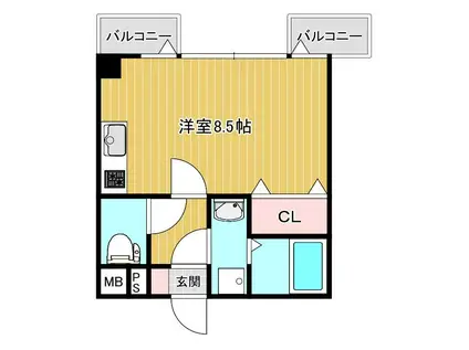 あおいビル(ワンルーム/4階)の間取り写真