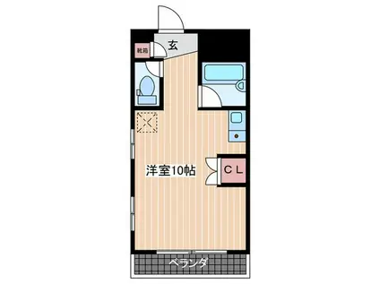 ドゥジェームにしたや(ワンルーム/2階)の間取り写真