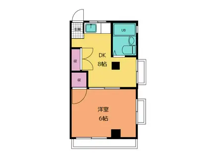 メゾンイトウ(1DK/2階)の間取り写真