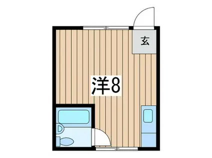 グリーンハイツ(ワンルーム/1階)の間取り写真