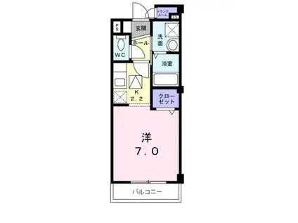 リブェールSHINOII(1K/2階)の間取り写真