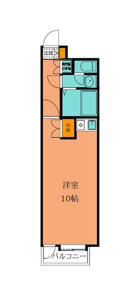 オリエンタル江南町(ワンルーム/6階)の間取り写真