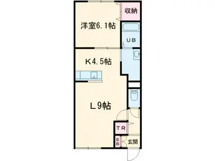 MODE-T(1LDK/2階)の間取り写真