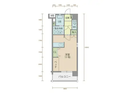 ミルフィーユ90(1K/2階)の間取り写真