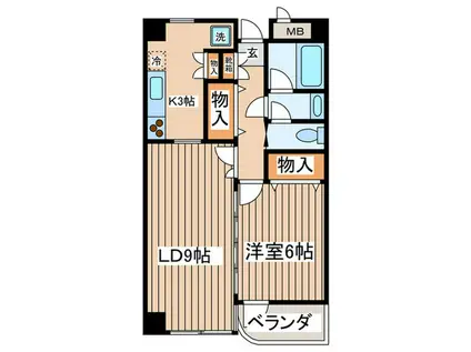 メゾン・ド・ラフィネ宮下(1LDK/1階)の間取り写真