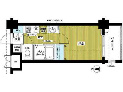 フェニックス池袋ノース(1K/4階)の間取り写真