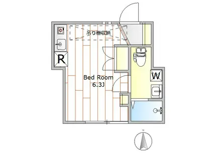 テラスハウス・深沢7丁目(ワンルーム/1階)の間取り写真