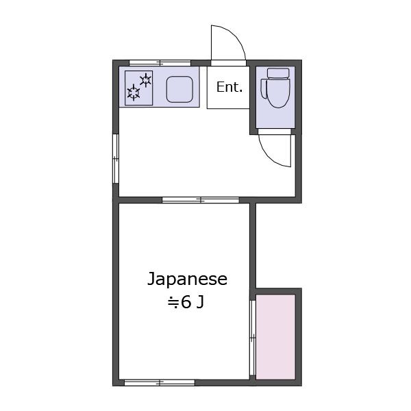 みのり荘(1K/2階)の間取り写真