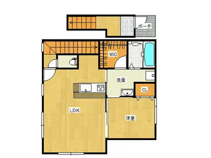 サステイン青海(1LDK/2階)の間取り写真