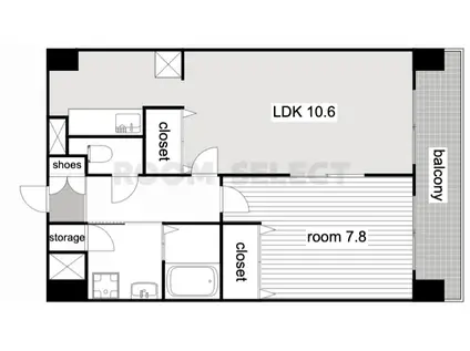 グランシャリオ覺王山(1LDK/7階)の間取り写真