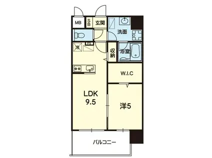 MON REVE光の森(1LDK/12階)の間取り写真