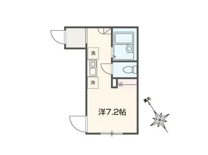 メルディア海老名(ワンルーム/3階)の間取り写真