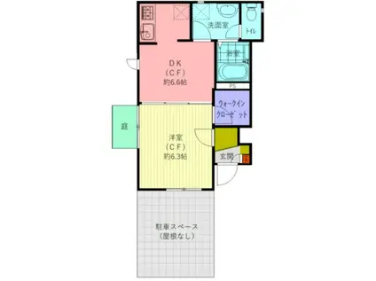 メゾン昇春(1DK/1階)の間取り写真