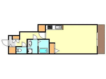メルベーユ神戸(ワンルーム/1階)の間取り写真