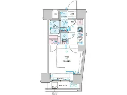 ジェノヴィア新子安(1K/9階)の間取り写真