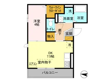 CHARMANT COURT MSIII(1DK/3階)の間取り写真