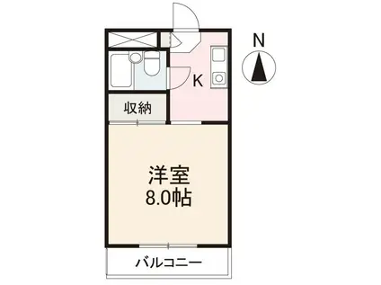 コーポ井上(1K/3階)の間取り写真