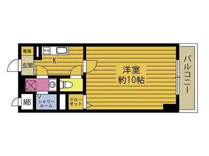 U&Tマンション3(1K/7階)の間取り写真