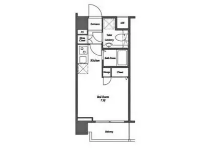 エクセリア九段(ワンルーム/7階)の間取り写真