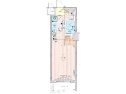 プロフ小石川後楽園(1K/2階)の間取り写真