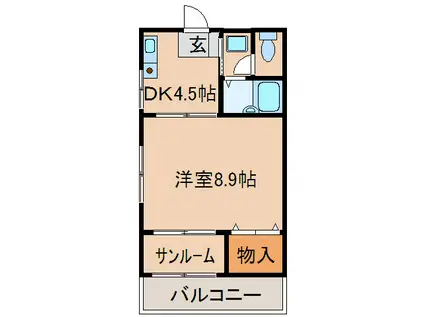 エトワールXIA(1DK/3階)の間取り写真