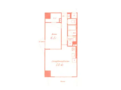MAJESTY ONE(1LDK/9階)の間取り写真