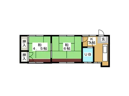 コーポKANOU(2K/1階)の間取り写真