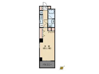 シュロス神田五軒町ツインフォルム(1K/9階)の間取り写真