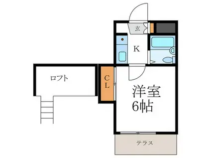 ホームタウン(1K/1階)の間取り写真