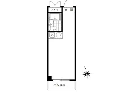 プラムハイツDOI(ワンルーム/3階)の間取り写真