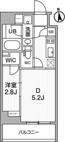 ALTERNA東池袋(2K/2階)の間取り写真