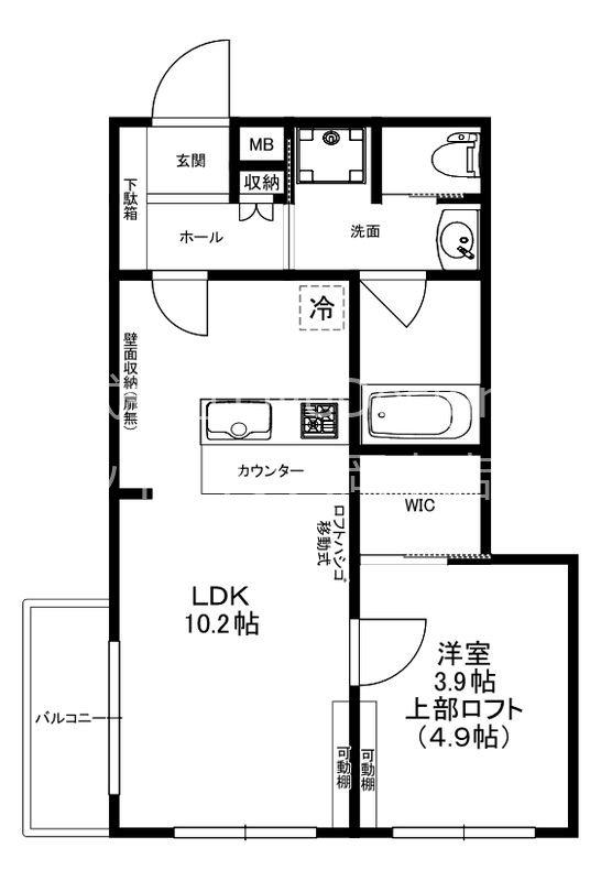 GRAN KOBELIA津門大箇町(1LDK/3階)の間取り写真