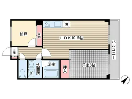 クリスタルパレス(1SLDK/2階)の間取り写真