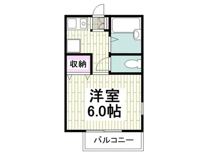 シャローヒルズ大岡B(1K/2階)の間取り写真
